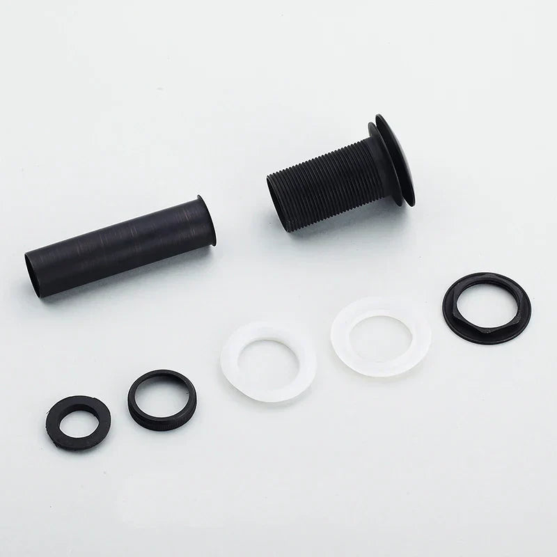 DecorBites™ Brass Black Pop Up Drain Stopper with Overflow for Vessel Sink