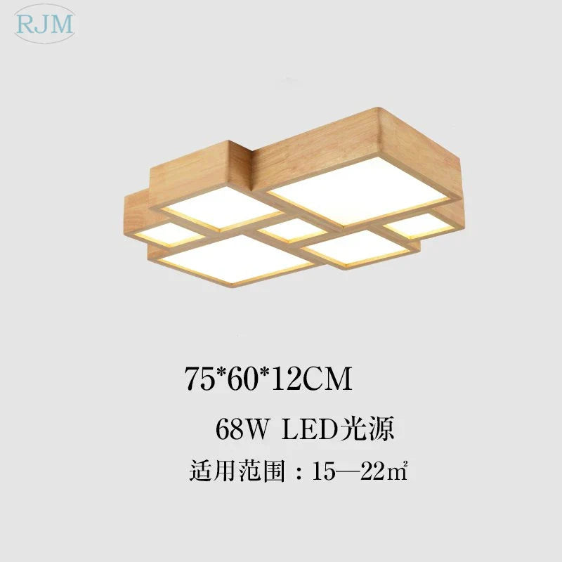 DecorBites™ Japanese Solid Wood Ceiling Lamp for Home Living Room Bedroom Study