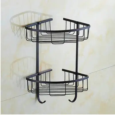 DecorBites™ Carved Flowers Blackened Copper Bathroom Accessories Set