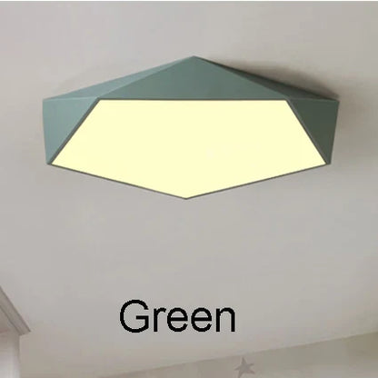 Lámparas de techo LED geométricas regulables DecorBites™ para iluminación de pasillos, balcones y salas de estar.
