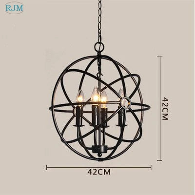 Decorbites™ Industrielles Loft-Eisenkäfig-Kerzenleuchter - Vintage runde Hängeleuchten für Beleuchtungsdekoration