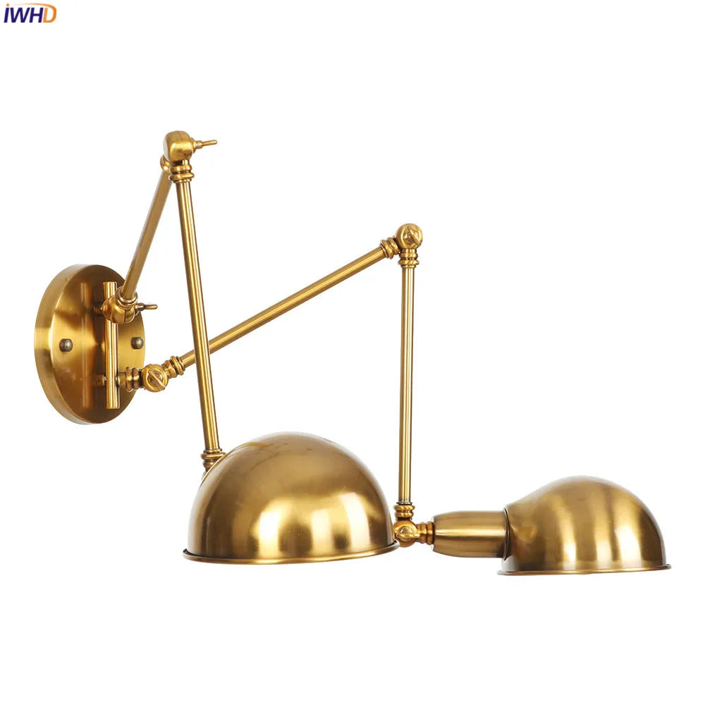 DecorBites™ مصباح حائط LED بذراع قابل للتعديل - مصباح حائط صناعي طويل بتصميم عتيق