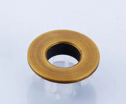 DecorBites™ Gold Brass Sink Overflow Cover Six-foot Ring Insert - Bathroom Basin Faucet