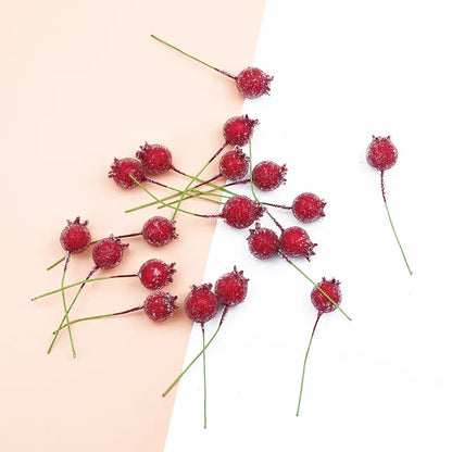 DecorBites™ Foam Cherry Artificial Fruits - Set of 10 Pieces for DIY, Decor, and Gifts