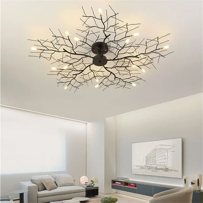 DecorBites™ LED Branch Iron Ceiling Lamp for Bedroom & Living Room Decor