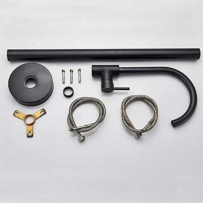 DecorBites™ Black Bronze Bath Shower Tub Faucet Floor Mounted Rotate Spout Hot Cold Tap