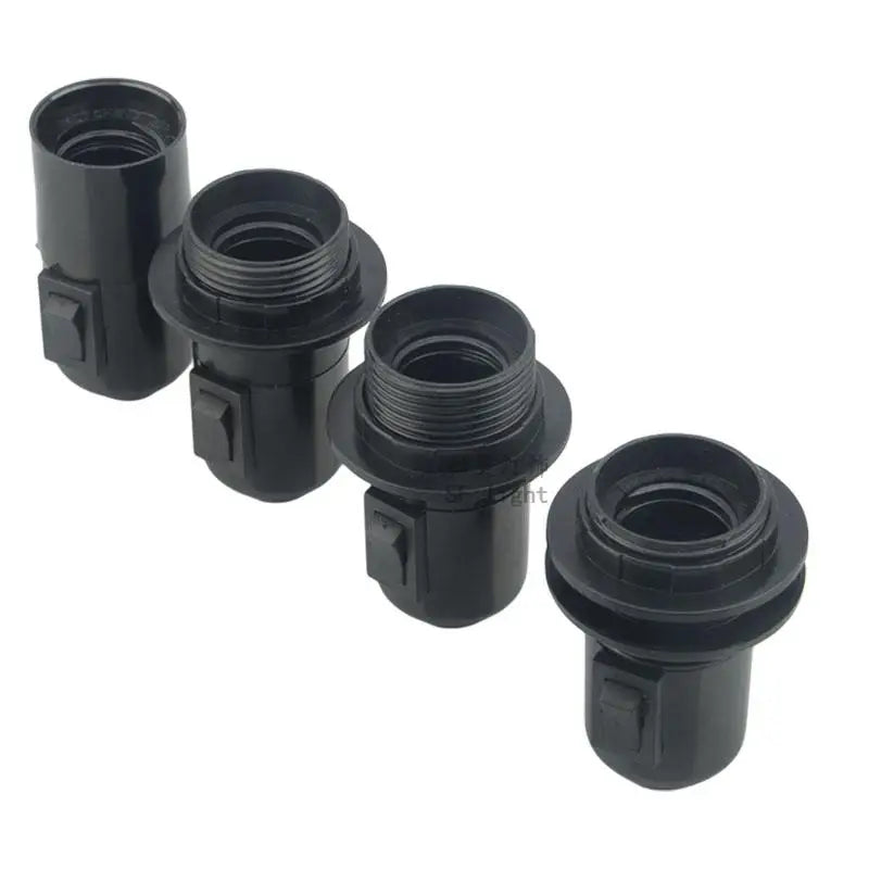 DecorBites™ E27 Socket Lamp Base Switch 4A, 250V Black Fitting Bulb Holder Socket
