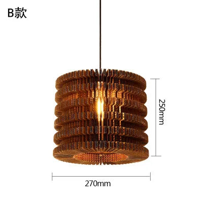 DecorBites™ Chinese Paper Pendant Light for Restaurant Living Room, Southeast Asian Style