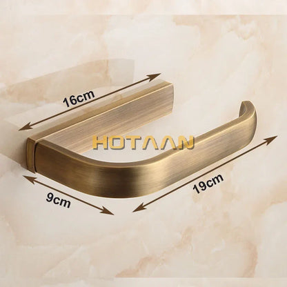 DecorBites™ Brass Finish Toilet Paper Holder: Solid Brass Bathroom Accessory