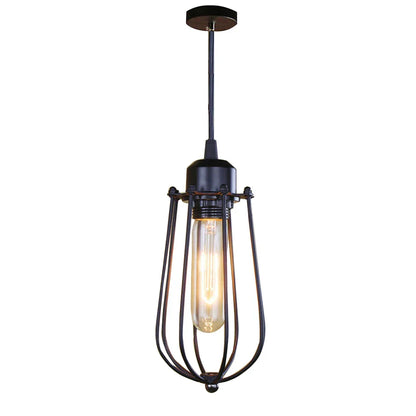 DecorBites™ Black Metal Chandelier with E27 Edison Bulb Socket for Kitchen, Restaurant, Cafe