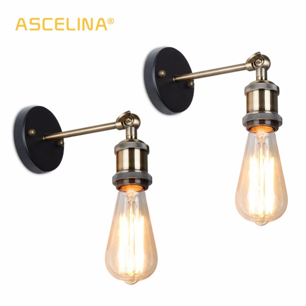 DecorBites™ Industrial Wall Sconce Set for Living Room Bedroom Aisle Lighting