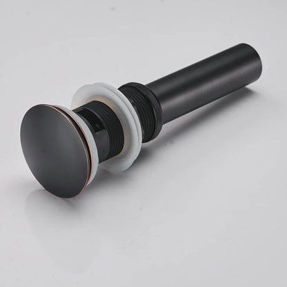 DecorBites™ Brass Black Vessel Sink Pop Up Drain Stopper With Overflow – HJ-0618H