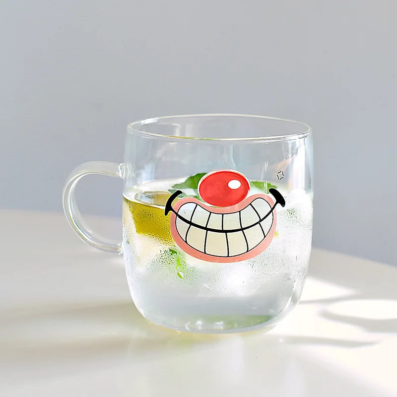 DecorBites™ Glass Coffee Mug 320ml Cute Squirrel Tea Cup Heat Resistant Beer Mug