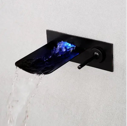 DecorBites™ LED Waterfall Wall Mount Bath Faucet with Temperature Control