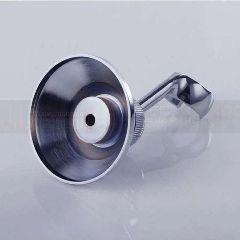 DecorBites™ Brass Handheld Shower Holder Bracket, Chrome Finish, Wall Mounted, Adjustable Angle