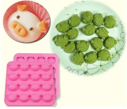 DecorBites™ Cute Pig Head Silicone Cake Mold for Chocolate, Soap - DIY Piggy Mold