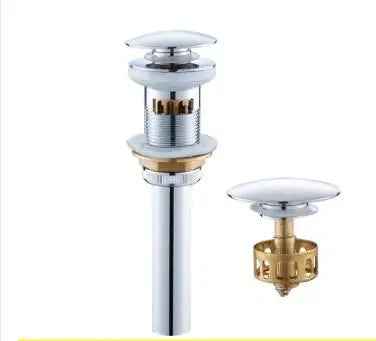 DecorBites™ Brass Basin Faucet: Gold/Chrome Double Handle Bathroom Sink Tap, Deck Mounted-Widespread