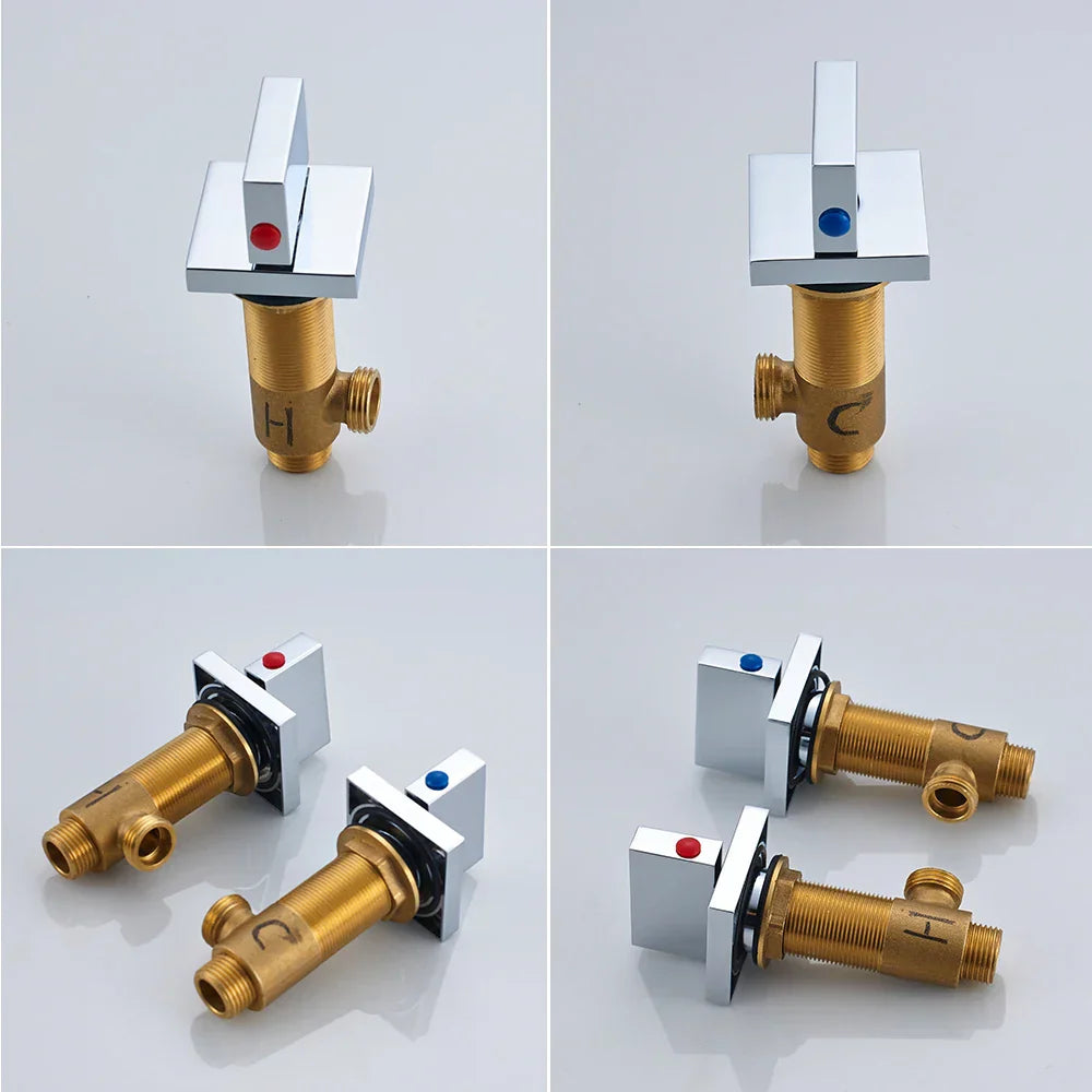 DecorBites™ 70cm Wall Mounted Black Bronze Waterfall Basin Mixer Tap