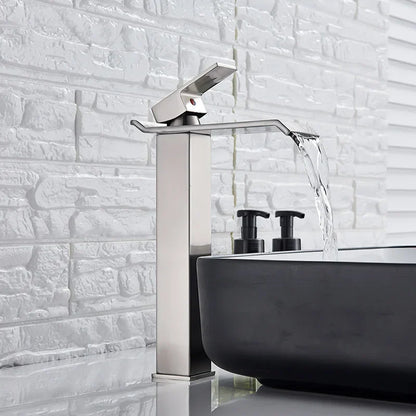 DecorBites™ Gold Basin Faucet Single Level Mixer Tap Hot Cold Water Bathroom Sink Tap