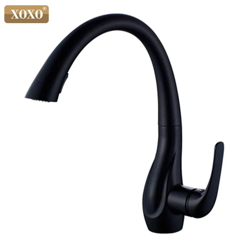 DecorBites™ Golden Pull Out Kitchen Faucet Single Handle 360° Water Mixer Tap