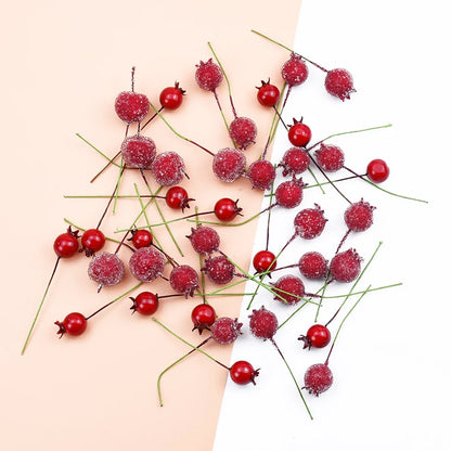 DecorBites™ Foam Cherry Artificial Fruits - Set of 10 Pieces for DIY, Decor, and Gifts