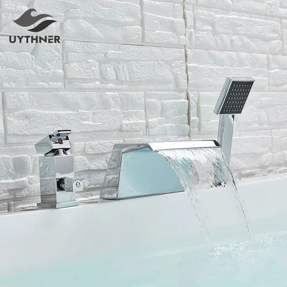 DecorBites™ Brass Bathroom Faucet Swivel Spout Vessel Sink Mixer Tap Hot Cold Water