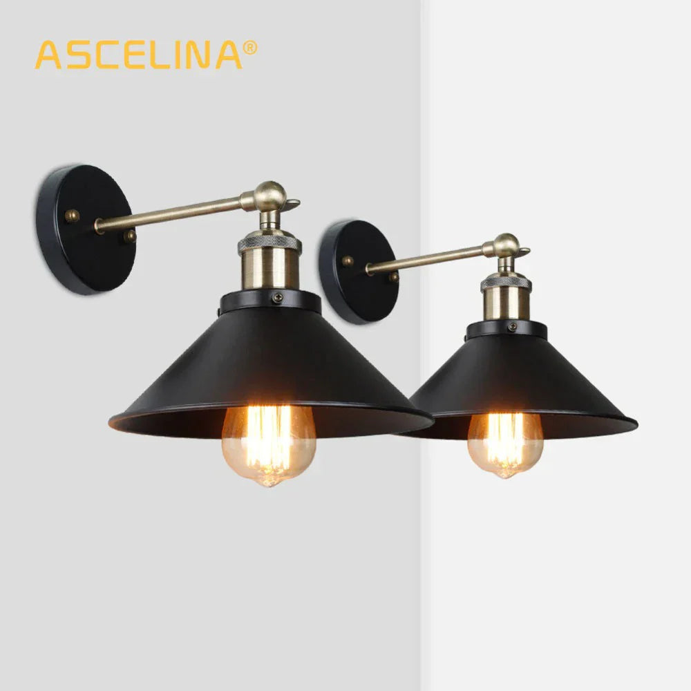 DecorBites™ Industrial Wall Sconce Set for Living Room Bedroom Aisle Lighting