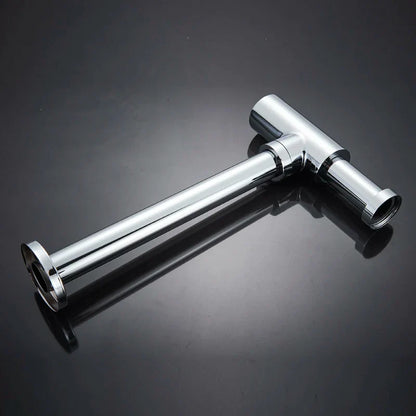 DecorBites™ حوض غسيل حمام دائري من النحاس العتيق مزود بمصرف منبثق على شكل حرف P