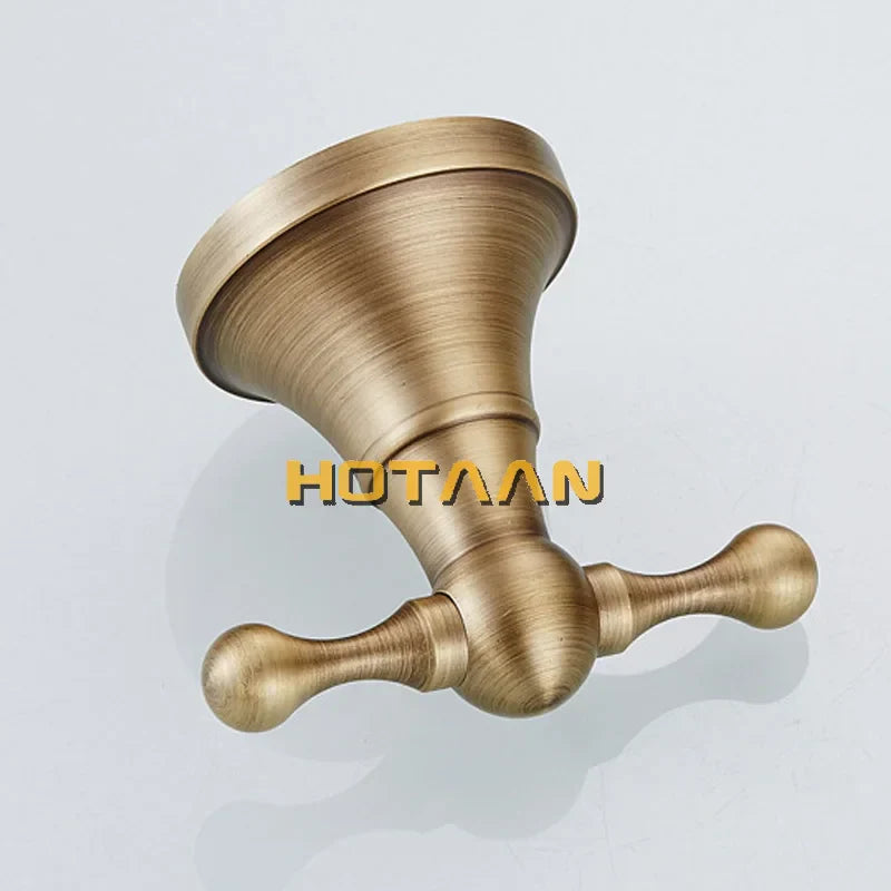 DecorBites™ Antique Bronze Brass Wall Hooks & Racks for Clothes, Towels, Coats & Robes