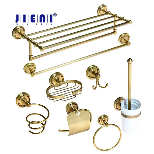 DecorBites™ Antique Brass Bathroom Hardware Set-SOAP DISH TOILET HOLDER - ACCESSORY