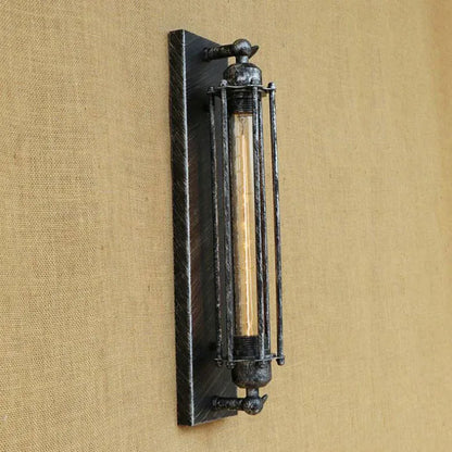 DecorBites™ Black Rustic Edison Bulb Wall Light with Metal Lampshade for Stair Kitchen