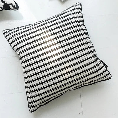 DecorBites™ Hounds Tooth Cushion Cover, Durable Canvas Pillowcase for Sofa Bed, 45x45cm/35x55cm