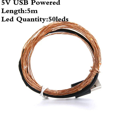 سلسلة إضاءة LED من DecorBites™ Garland لتزيين حفلات الزفاف في عيد الميلاد