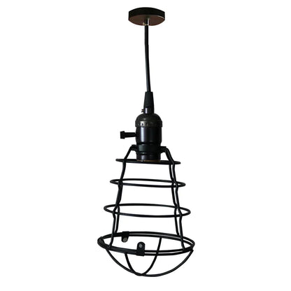 DecorBites™ Black Metal Chandelier with E27 Edison Bulb Socket for Kitchen, Restaurant, Cafe