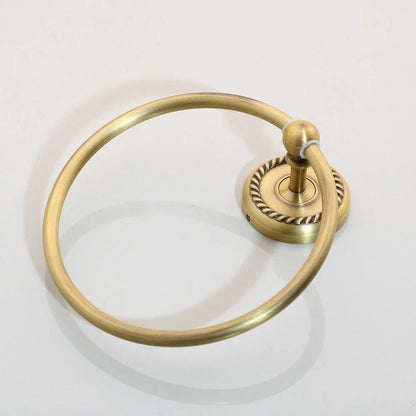 مجموعة أدوات الحمام النحاسية العتيقة من ديكوربايتس™ - حامل صابون للمرحاض - ملحق