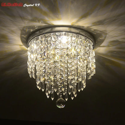 DecorBites™ Crystal LED Ceiling Light for Living Room Hallway, 110V/240V Sparkling Crystal Ceiling Lamp