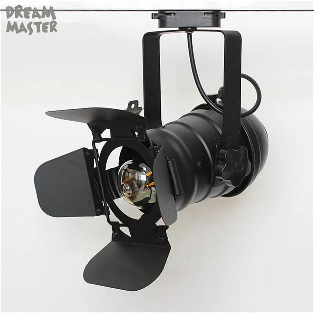 DecorBites™ Industrial Spotlight Rail Light with Barndoor for Clothes Store Lighting