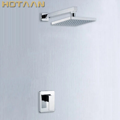 DecorBites™ Brass Lanos Rain Shower Set, Bath Mixer Wall Tap for Hotels