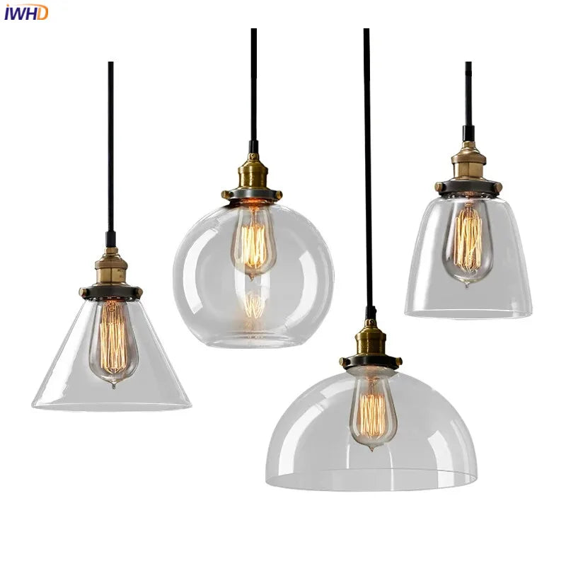 Decorbites™ Glas-Hängeleuchten für Ess- und Wohnzimmer, Vintage-Industrial-Hängeleuchte