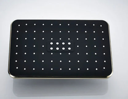 DecorBites™ Black Rainfall Shower Head with Handshower - Over-head Shower Sprayer