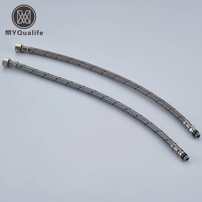 خرطوم سباكة صنبور ديكوربايتس™ من الفولاذ المقاوم للصدأ بطول 40 سم للمياه الساخنة والباردة