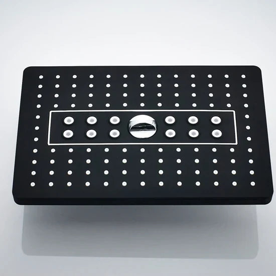 DecorBites™ Black Rainfall Shower Head with Handshower - Over-head Shower Sprayer