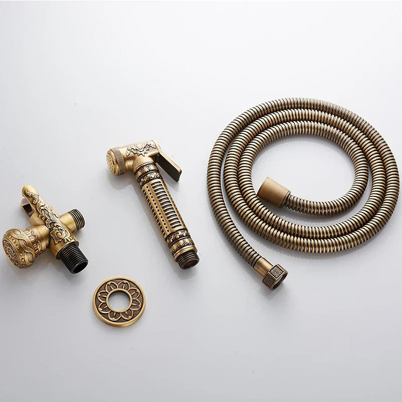 DecorBites™ Brass Wall Mounted Bidet Faucet Handheld Hygienic Shower Spray Head