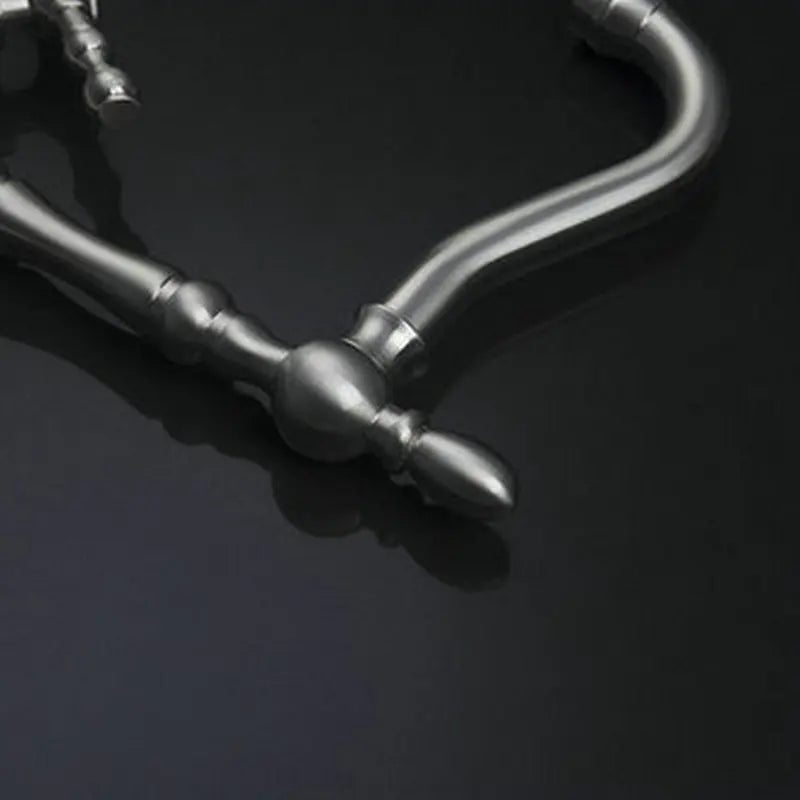 DecorBites™ Brushed Nickel Kitchen Faucet with Swivel Spout and Dual Handles