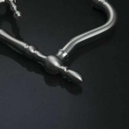 DecorBites™ Brushed Nickel Kitchen Faucet with Swivel Spout and Dual Handles