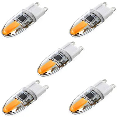 DecorBites™ LED G9 Bulb 5pcs Set 220V COB 160LM Bi-pin Chandeliers Replacement