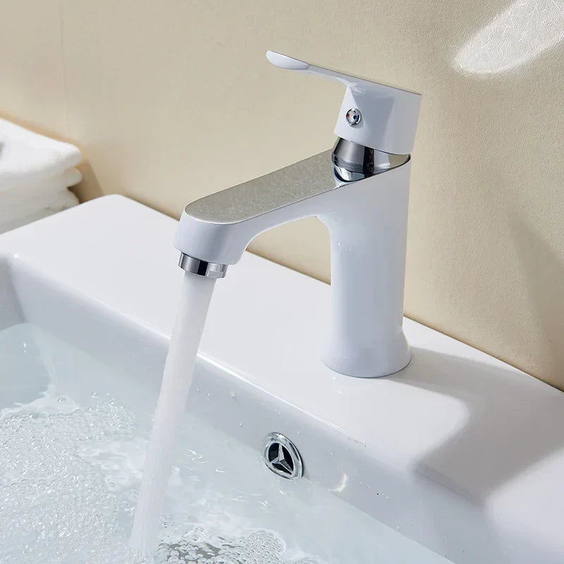 DecorBites™ Basin Brass Faucet Multi-color Bath Mixer, Cold Hot Water Taps, Innovative Fashion Style