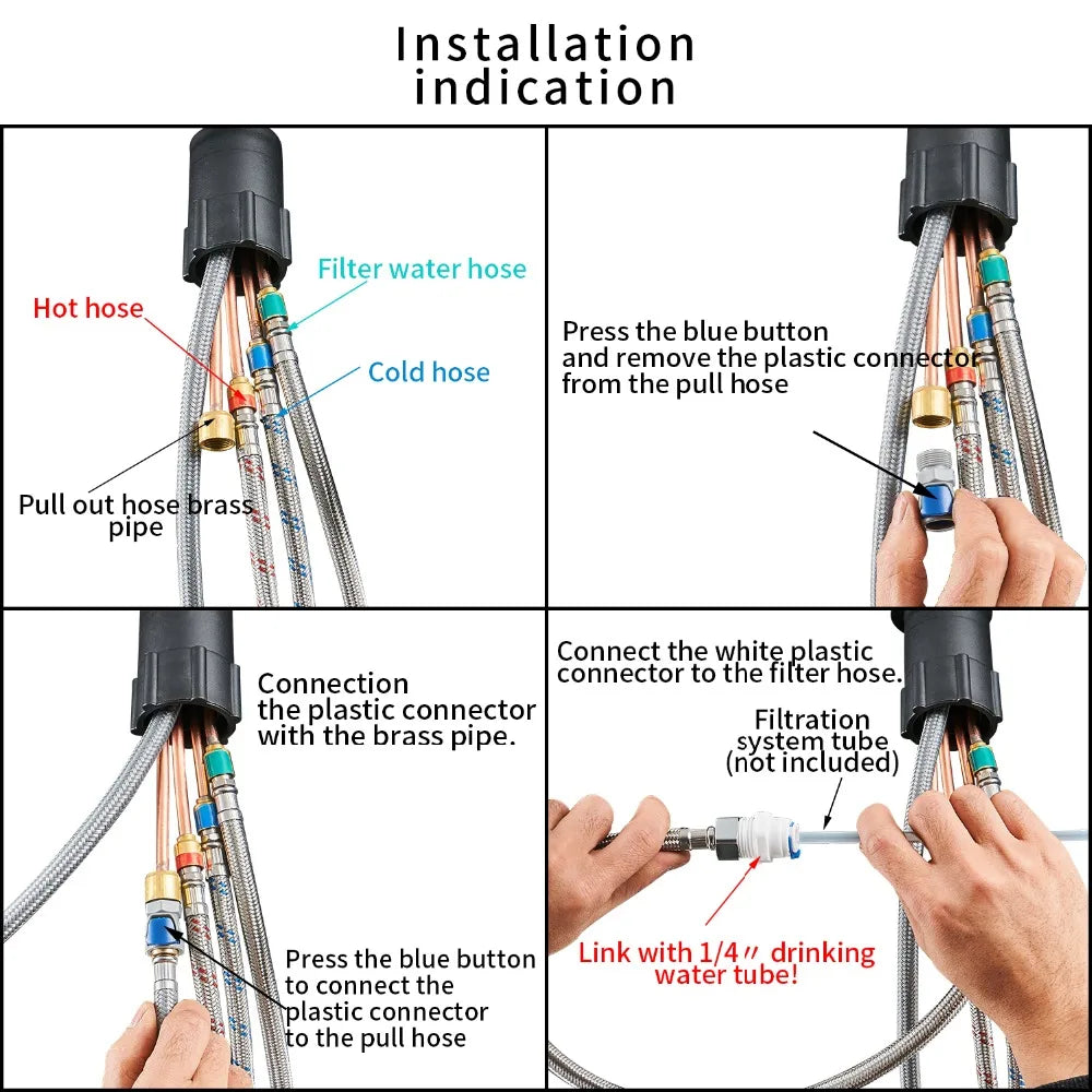 DecorBites™ Kitchen Faucet: Three Ways Sink Mixer Crane for Water Filter Tap