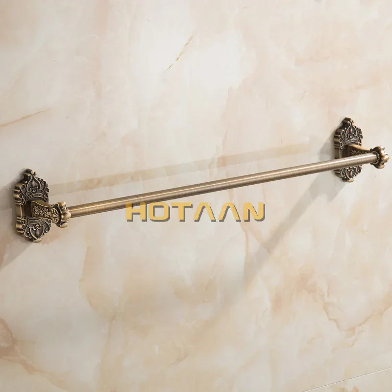 حامل مناشف نحاسي عتيق من DecorBites™ - إكسسوارات حمام مثبتة على الحائط