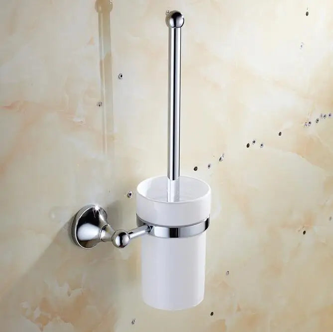 DecorBites™ Brass & Crystal Bathroom Set: Towel Rack, Bar, Paper Holder, Soap Dish